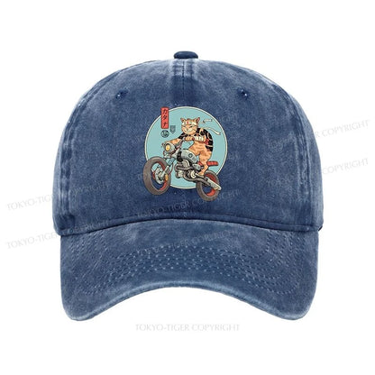 Tokyo-Tiger Catana Motorcycle Washed Cap