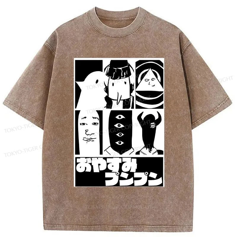 Tokyo-Tiger OYASUMI PUNPUN Washed T-Shirt