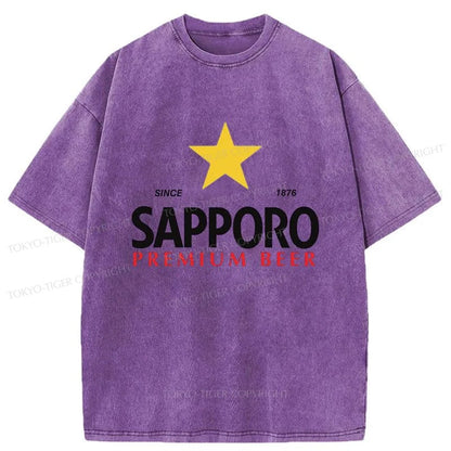 Tokyo-Tiger Sapporo Beer Logo Washed T-Shirt