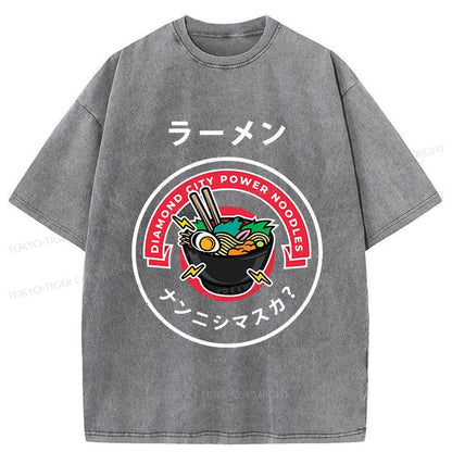 Tokyo-Tiger Diamond City Power Noodles Washed T-Shirt