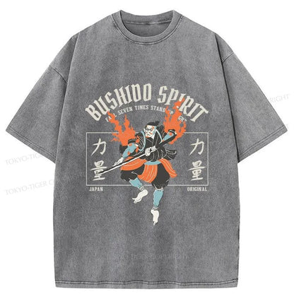 Tokyo-Tiger Bushido Spirit Japanese Washed T-Shirt