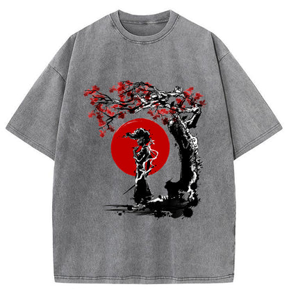 Tokyo-Tiger Afro Under The Sun Washed T-Shirt
