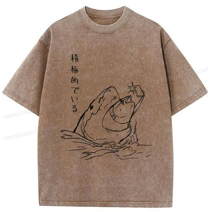 Tokyo-Tiger Fearless Tuna Japanese Washed T-Shirt