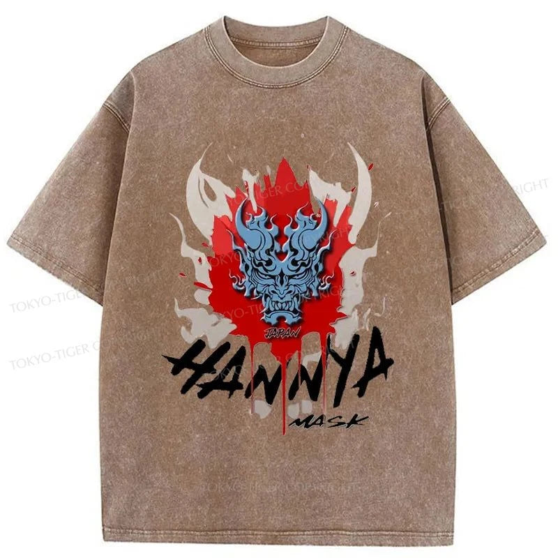 Tokyo-Tiger Hannya Mask Japan Washed T-Shirt