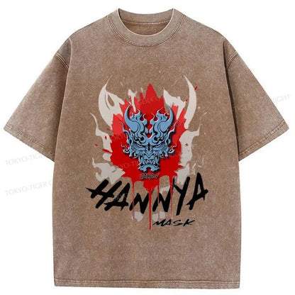 Tokyo-Tiger Hannya Mask Japan Washed T-Shirt