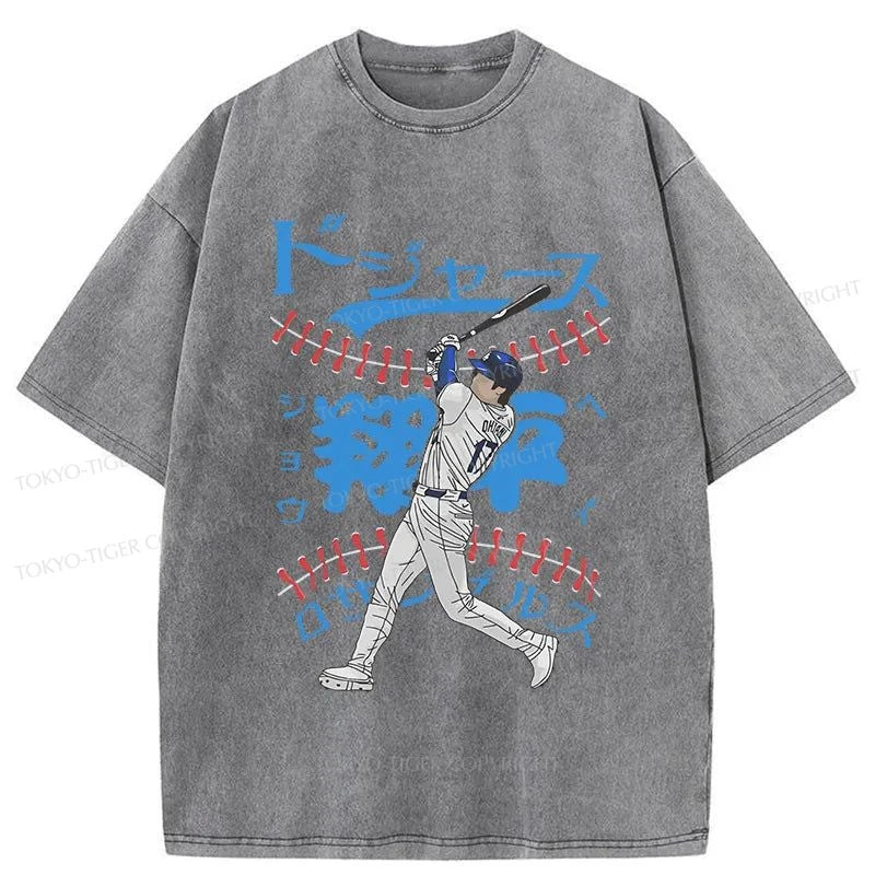 Tokyo-Tiger Japanese Shohei Ohtani Washed T-Shirt