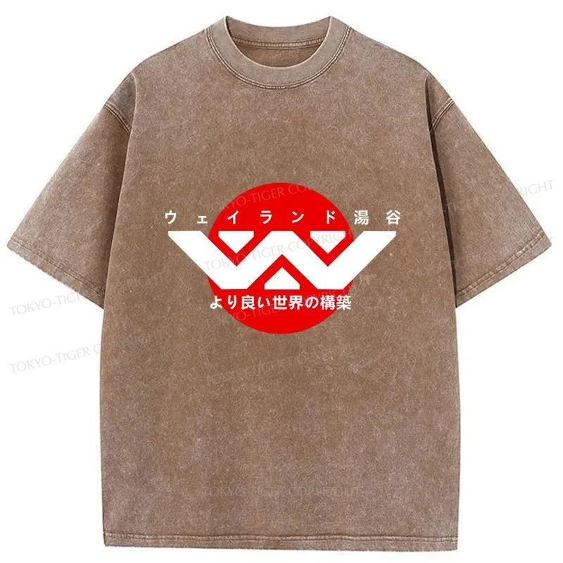 Tokyo-Tiger Weyland Yutani Logo Washed T-Shirt