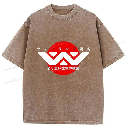 Tokyo-Tiger Weyland Yutani Logo Washed T-Shirt