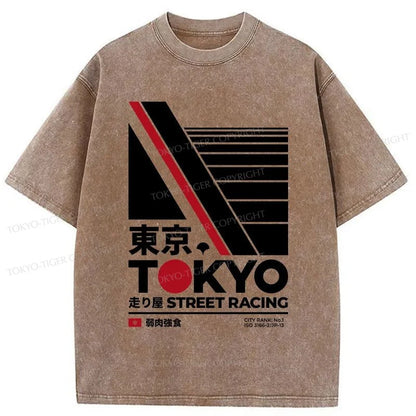 Tokyo-Tiger Tokyo Street Racing Washed T-Shirt