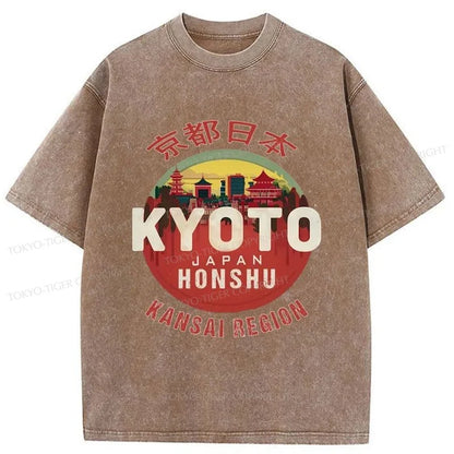 Tokyo-Tiger Travel Tokyo Japan Washed T-Shirt