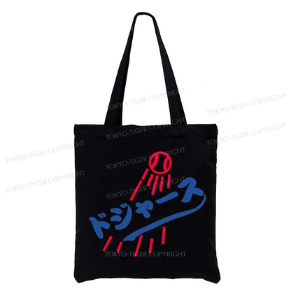 Tokyo-Tiger LA Dodgers Japanese Logo Tote Bag