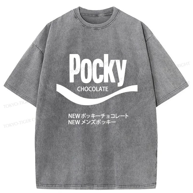 Tokyo-Tiger Pocky Logo Washed T-Shirt