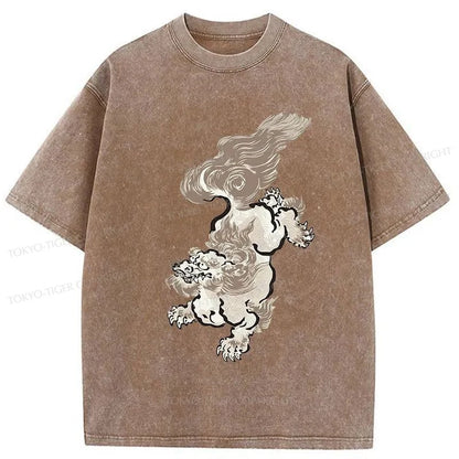 Tokyo-Tiger Komainu Japanese Washed T-Shirt