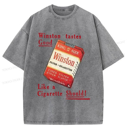 Tokyo-Tiger Winston Cigarettes Japanese Washed T-Shirt