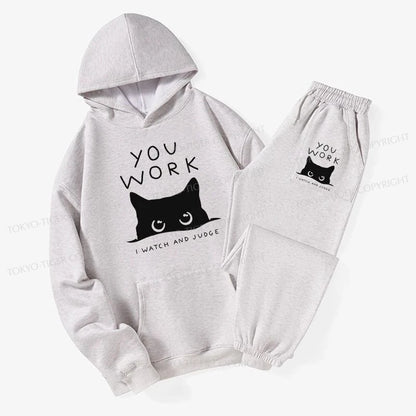 Tokyo-Tiger A Cat That Spies Fleece Lined Hoodie Set