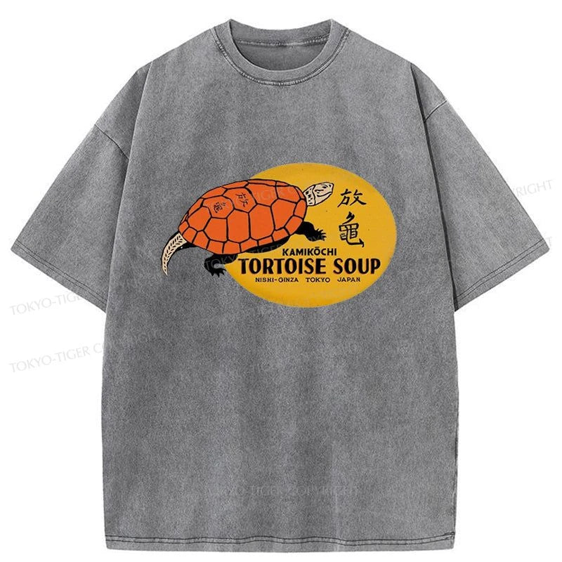 Tokyo-Tiger Japanese Tortoise Soup Washed T-Shirt