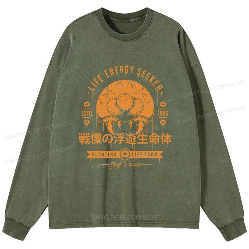 Tokyo-Tiger The Dangerous Larva Washed Long Sleeve T-Shirt