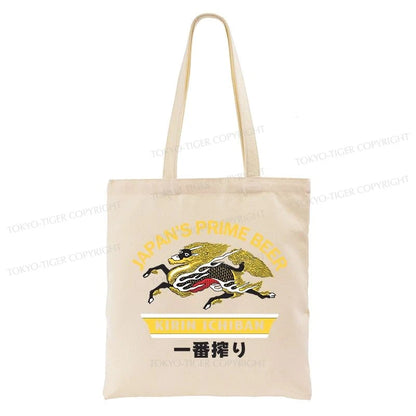 Tokyo-Tiger Kirin Ichiban Beer Logo Japanese Tote Bag