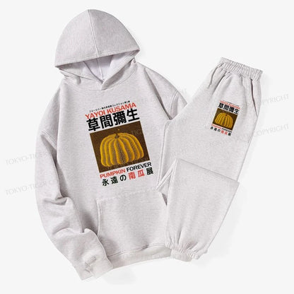 Tokyo-Tiger Forever Pumpkin Exhibition Japanese Fleece Lined Hoodie Set