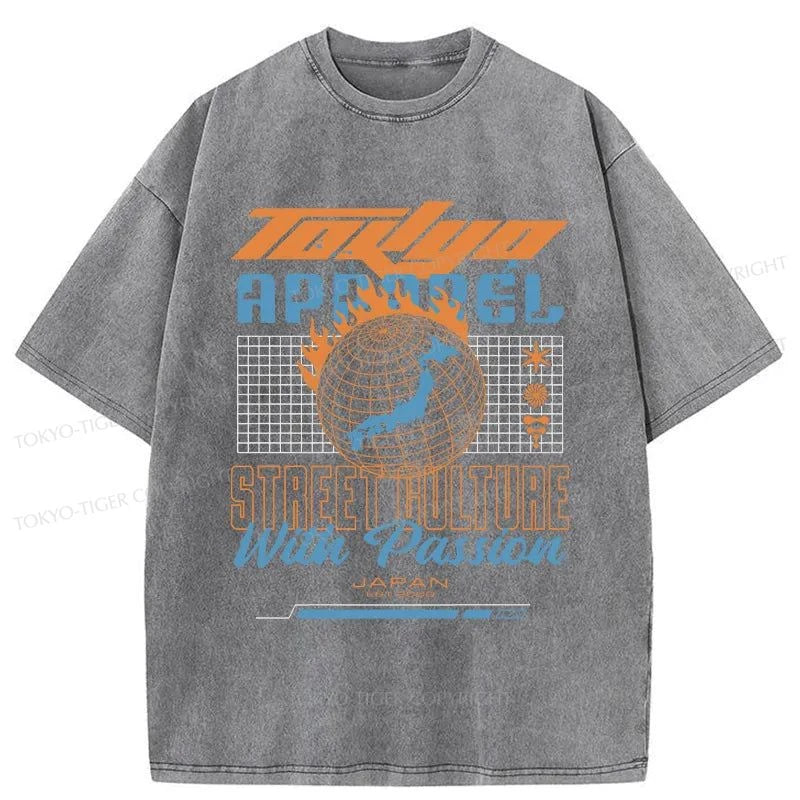 Tokyo-Tiger Tokyo Street Culture Washed T-Shirt