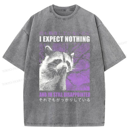 Tokyo-Tiger Disappointed Raccoon Japanese Washed T-Shirt