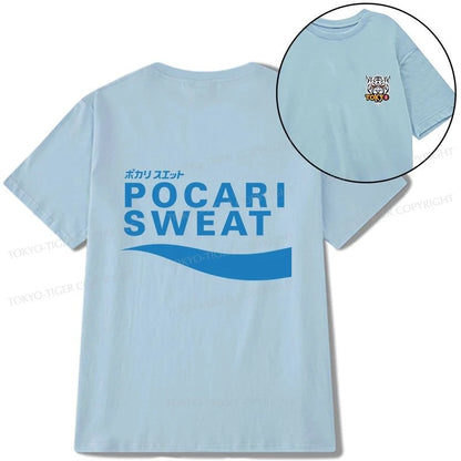 Tokyo-Tiger POCARI SWEAT Blue Front Back Classic T-Shirt