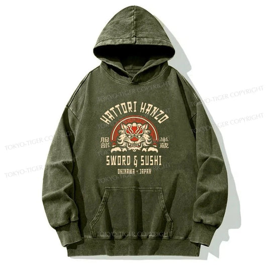 Tokyo-Tiger Hattori Hanzo Sword Washed Hoodie