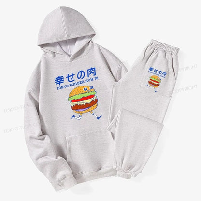 Tokyo-Tiger Tokyo Burger Run Japanese Fleece Lined Hoodie Set