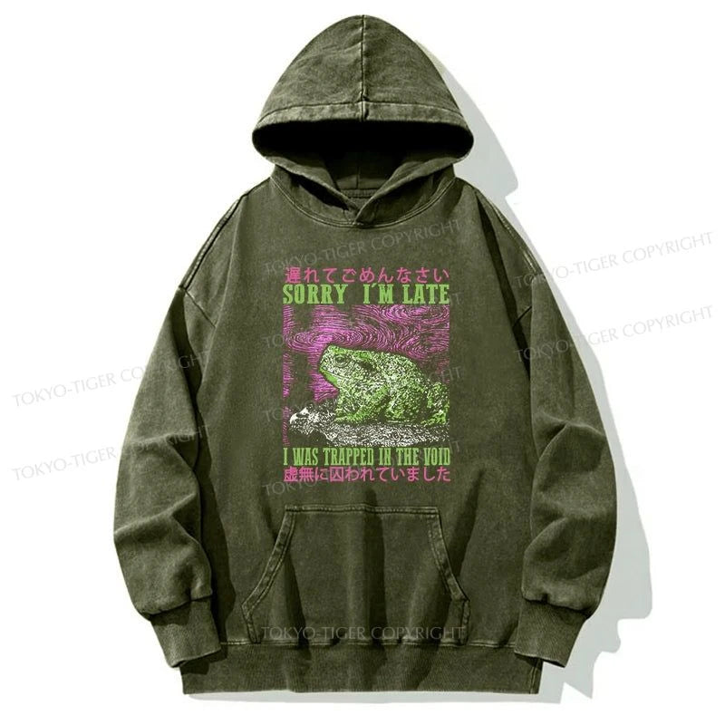 Tokyo-Tiger A Frog In Distress Japanese Washed Hoodie