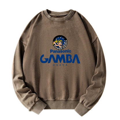 Tokyo-Tiger Vintage PANASONIC GAMBA OSAKA Japanese Washed Sweatshirt