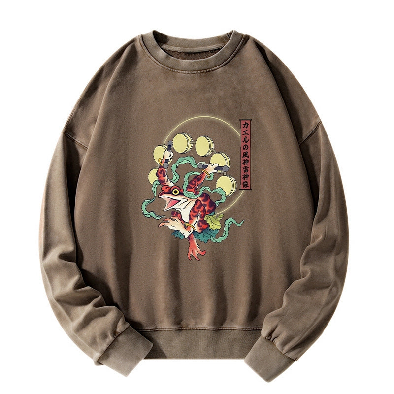 Tokyo-Tiger Frog Monster Japanese Washed Sweatshirt