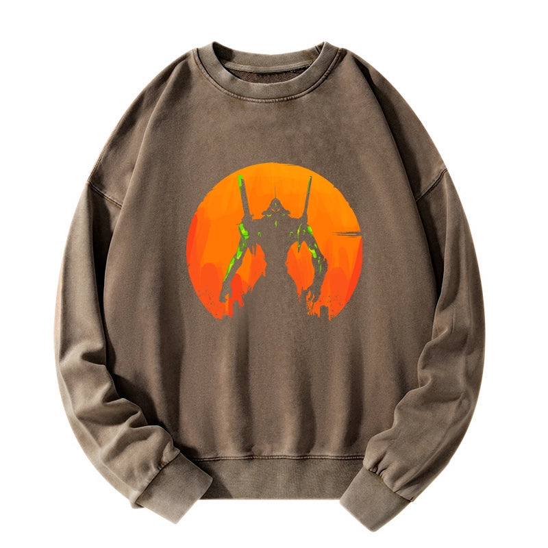 Tokyo-Tiger Robot Warrior Vintage Washed Sweatshirt