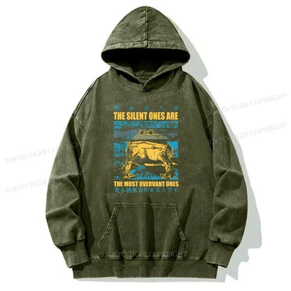 Tokyo-Tiger Silent Frog Japanese Washed Hoodie