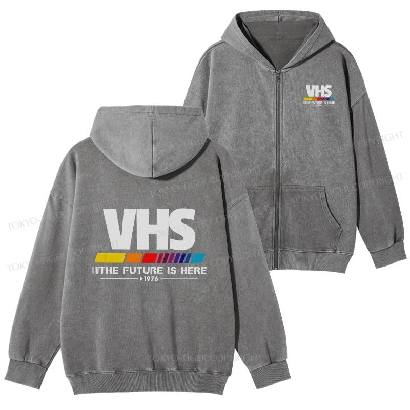 Tokyo-Tiger VHS Japanese Washed Zip Hoodie