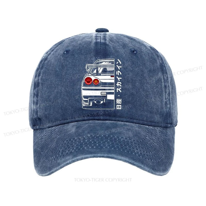 Tokyo-Tiger Nissan Skyline GTR R34 Washed Cap