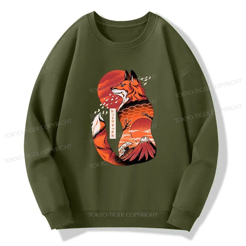 Tokyo-Tiger Japanese Fox KitsuneTattoo Sweatshirt