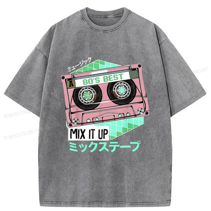 Tokyo-Tiger Cassette Tape Japanese Washed T-Shirt