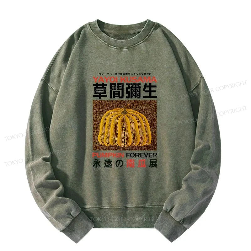 Tokyo-Tiger Forever Pumpkin Exhibition Japanese Washed Sweatshirt