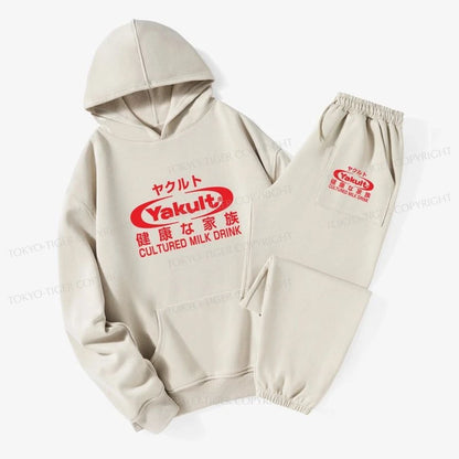 Tokyo-Tiger Yakult Logo Fleece Lined Hoodie Set