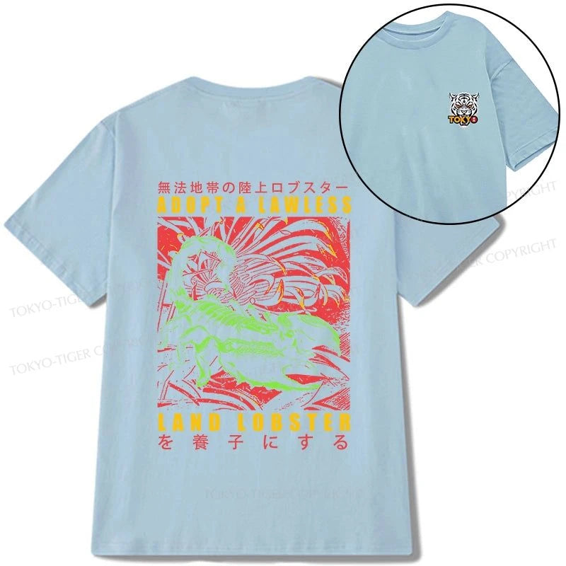 Tokyo-Tiger Adopting A Land Lobster Japanese Front Back Classic T-Shirt