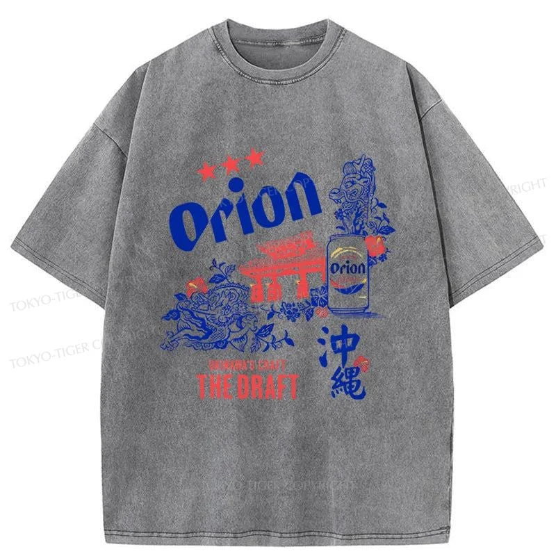 Tokyo-Tiger Orion Beer With Okinawa Washed T-Shirt