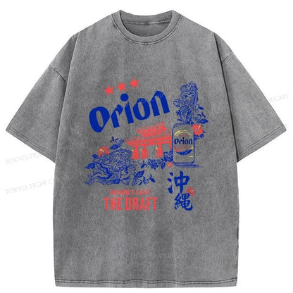 Tokyo-Tiger Orion Beer With Okinawa Washed T-Shirt