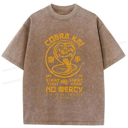 Tokyo-Tiger Karate Dojo Logo Cobra Kai Washed T-Shirt