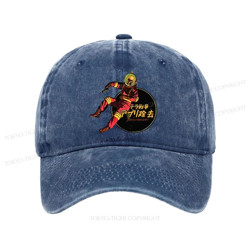 Tokyo-Tiger Skeleton Astronaut Washed Cap