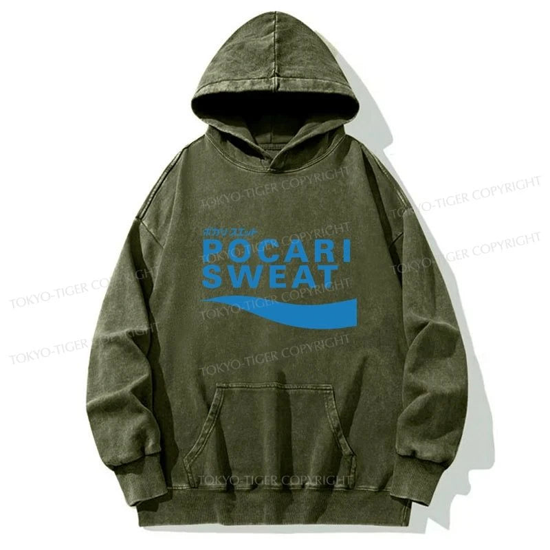 Tokyo-Tiger POCARI SWEAT Blue Washed Hoodie