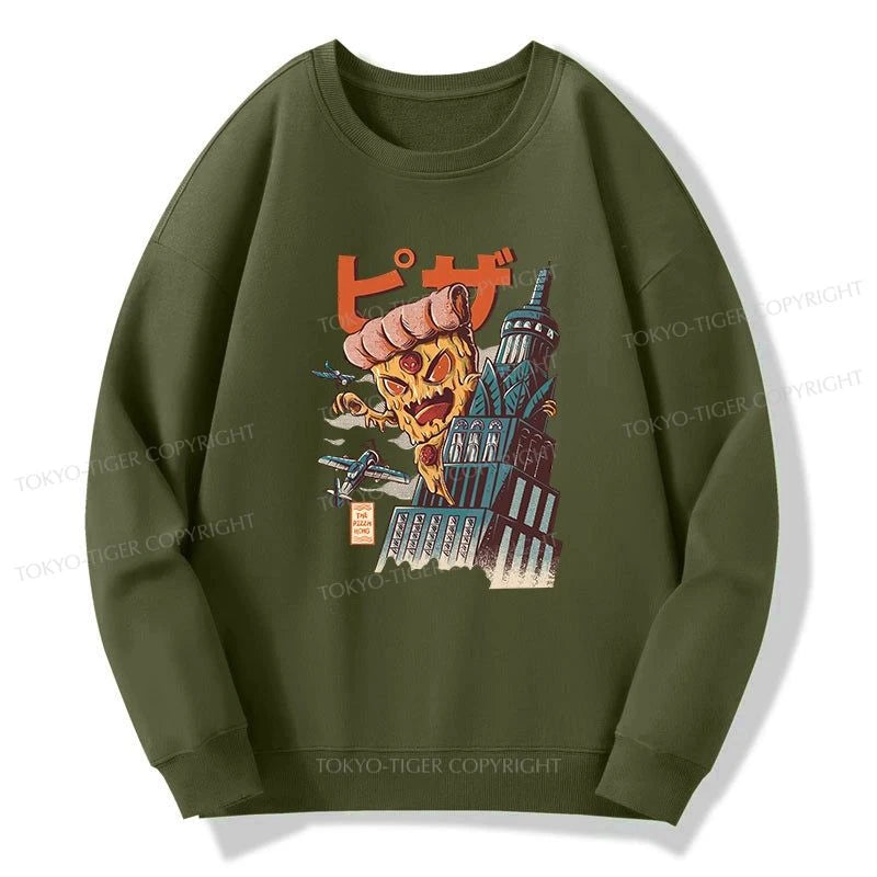 Tokyo-Tiger Great Pizza Kaiju Japanese Sweatshirt