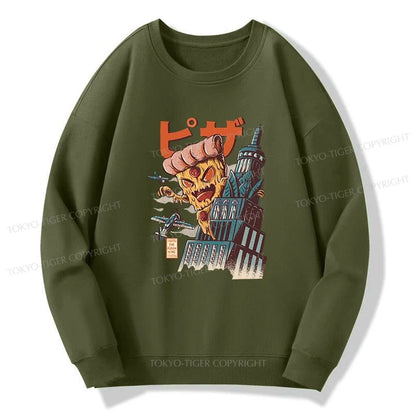 Tokyo-Tiger Great Pizza Kaiju Japanese Sweatshirt