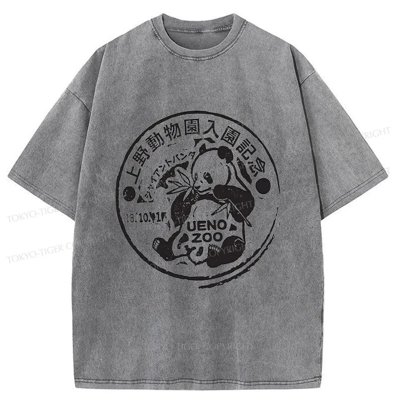 Tokyo-Tiger Ueno Zoo Panda Label Washed T-Shirt