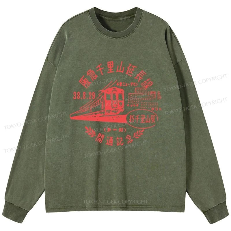 Tokyo-Tiger TOKYO 1929 Train Washed Long Sleeve T-Shirt