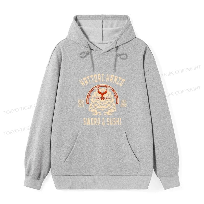 Tokyo-Tiger Hattori Hanzo Sword And Sushi Japanese Classic Hoodie